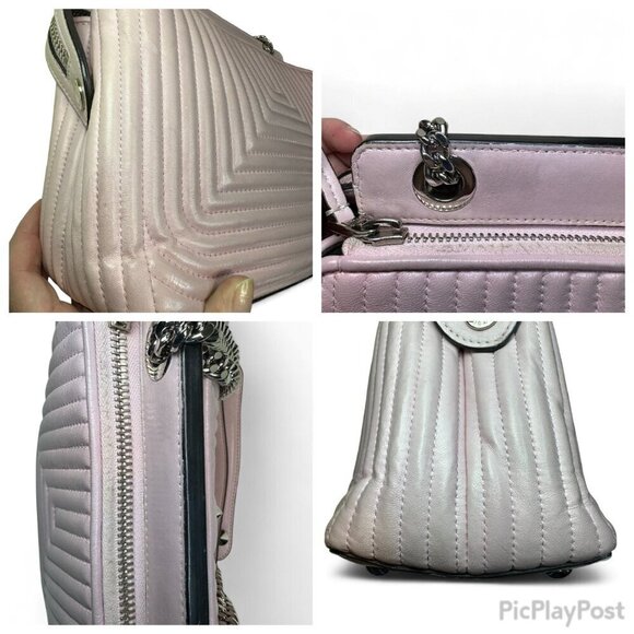 FENDI Dotcom Click Quilted Chain Shoulder Bag Peonia Pink (w detachable pouch) - Picture 14 of 16